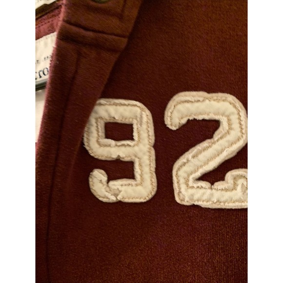 Abercrombie Boys Active Wear Full Zip Sweatshirt Hoodie Size XL Burgundy - Picture 4 of 10
